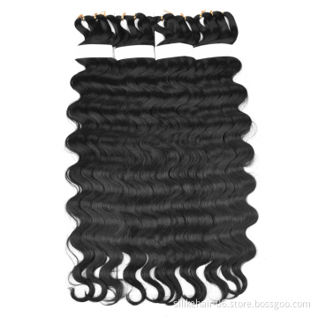 Best Price Water Wave Ombre Braids Hair Soft Long 28inches Body Wave Crochet Braiding Hair Synthetic Hair Extensions Wholesale